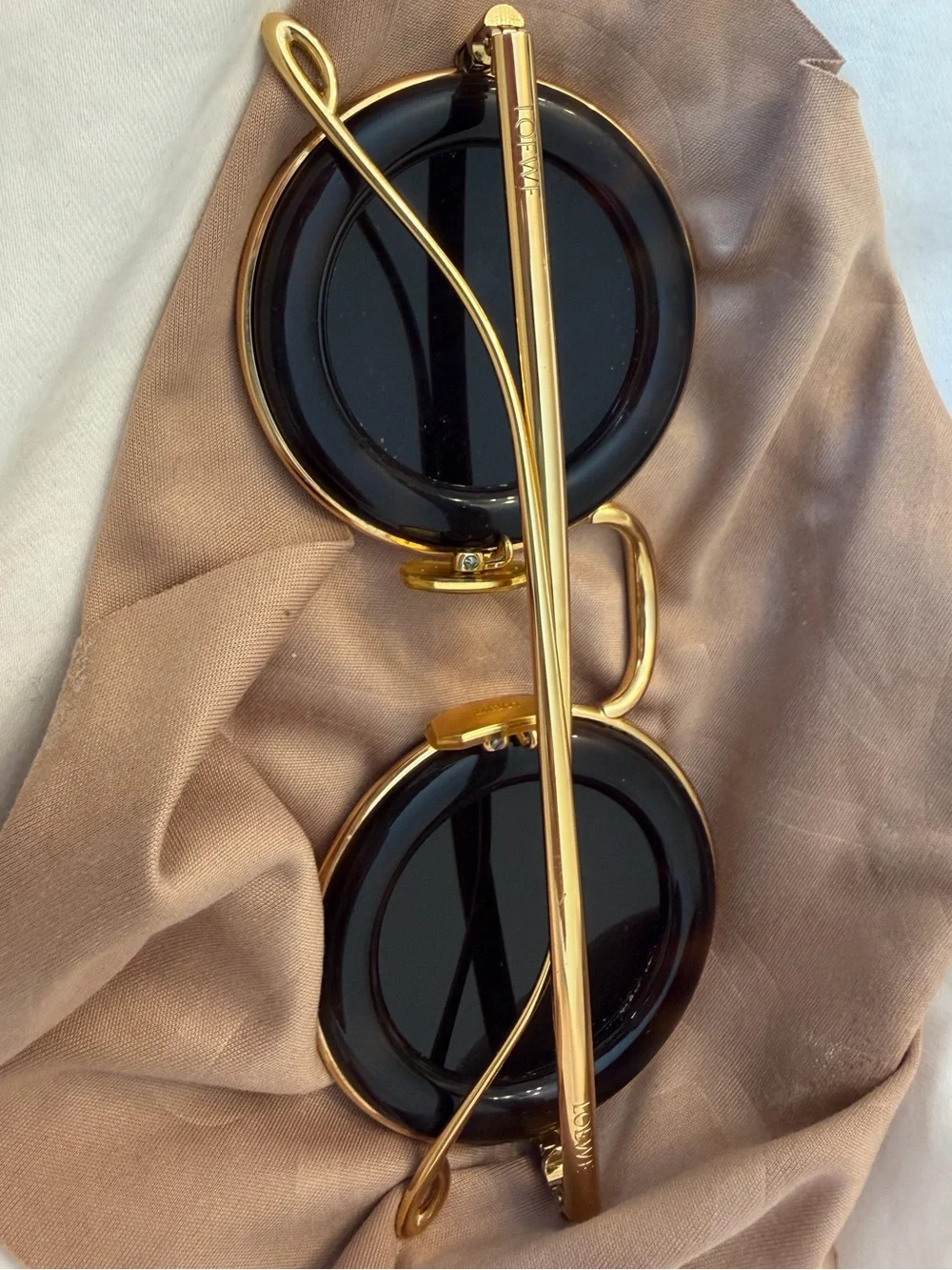 **LOEWE** Paula’s Ibiza Round Tortoise & Gold Sunglasses - LIMITED EDITION
